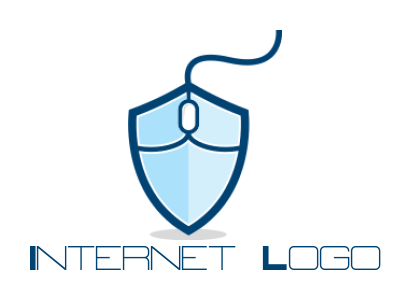  IT and internet logo of mouse forming shield