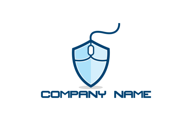 Computer Mouse Shield Logo IT and internet logo of mouse forming shield | Logo Template by ...