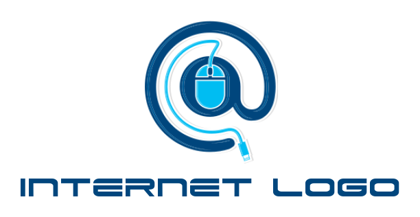 make an It logo with mouse in at the rate symbol