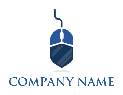 IT logo icon mouse in shield shape