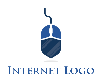 IT logo icon mouse in shield shape