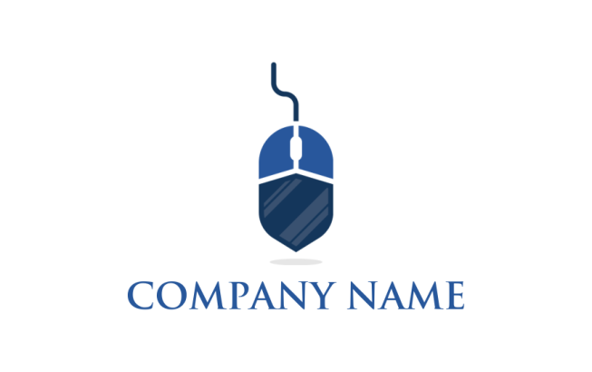 Computer Mouse Shield Logo IT logo icon mouse in shield shape | Logo Template by LogoDesign.Net