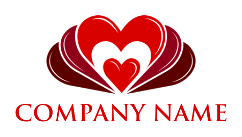 matchmaking logo template multiple hearts - logodesign.net