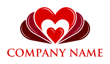 matchmaking logo template multiple hearts - logodesign.net