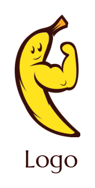 muscular banana with stroke