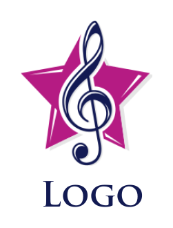 make a music logo music note in star - logodesign.net