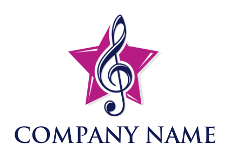 make a music logo music note in star - logodesign.net