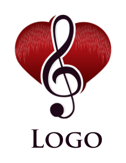 create a dating logo of music note inside heart