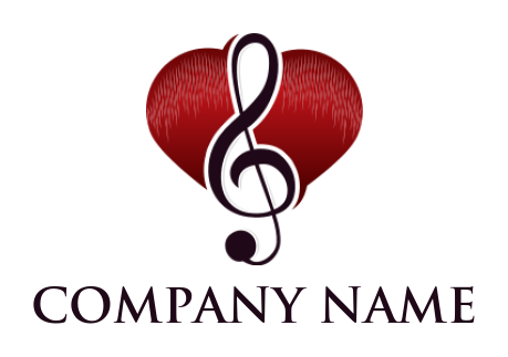 dating logo symbol music note inside heart - logodesign.net