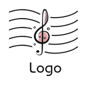 Music logo music note on sheet