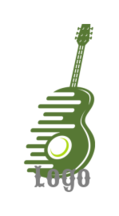 music logo maker sound wave in guitar | Logo Template by