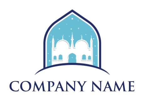 create a religious logo Muslim mosque in dome shape - logodesign.net