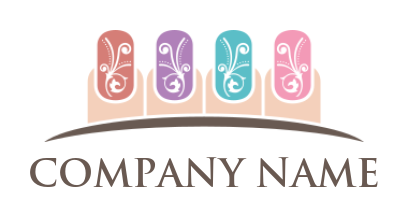generate a beauty logo of template nail art