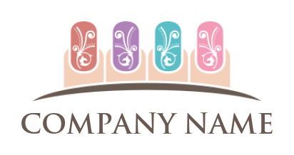 nail art logo template