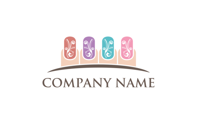 nail art logo template