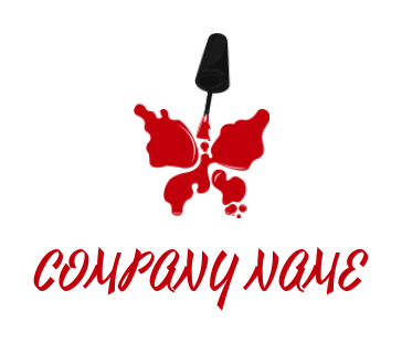 Beauty logo nail paint butterfly