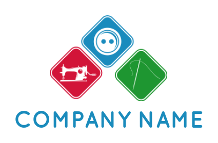 apparel logo needle button sewing machine square