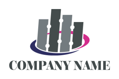 accounting logo negative space abacus with bars