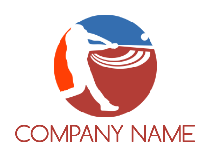 fitness logo negative space baseball player