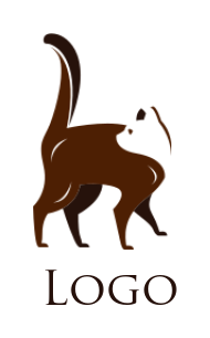 animal logo template negative space cat - logodesign.net