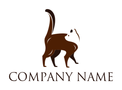 animal logo template negative space cat - logodesign.net