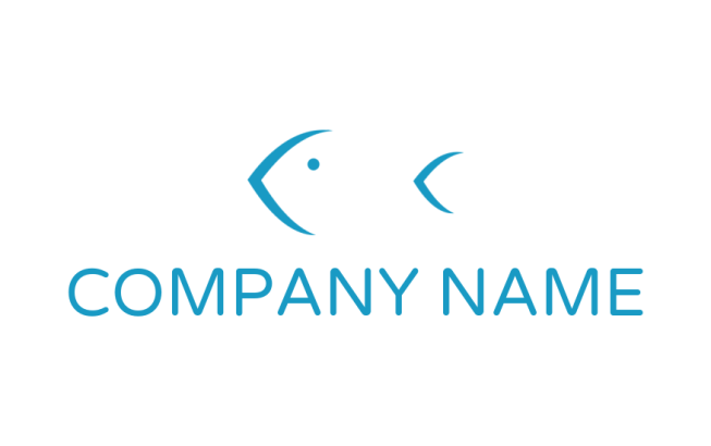 create a pet logo negative space fish - logodesign.net