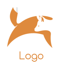 create an animal logo negative space fox - logodesign.net