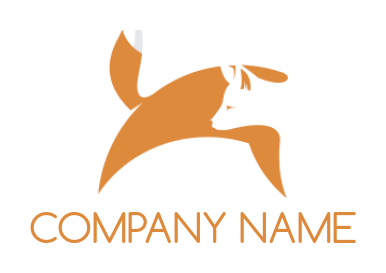create an animal logo negative space fox - logodesign.net