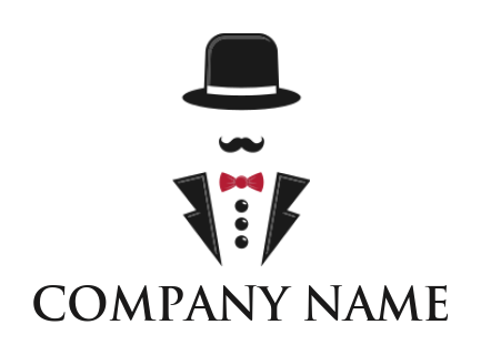 create a fashion logo negative space gentleman