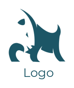 animal logo template negative space goat - logodesign.net