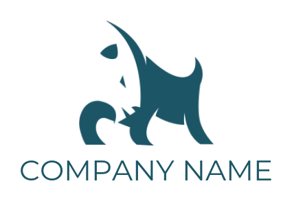 animal logo template negative space goat - logodesign.net