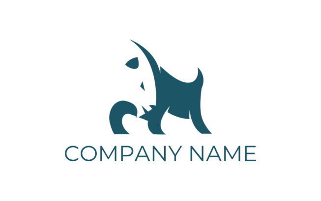 animal logo template negative space goat - logodesign.net