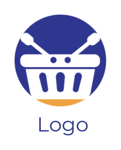 trade logo negative space basket