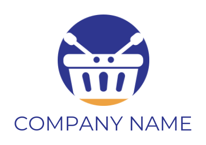 trade logo negative space basket