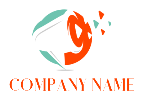 media logo maker negative space speaker play icons