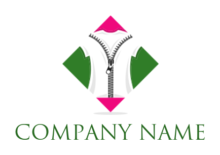 apparel logo negative space t-shirt in zipper