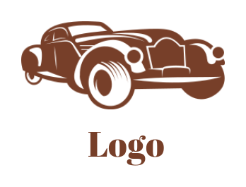auto logo icon negative space vintage car - logodesign.net