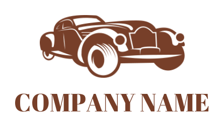 auto logo icon negative space vintage car - logodesign.net