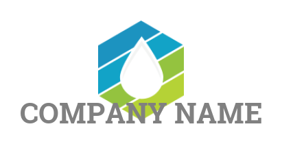 negative space water drop inside box