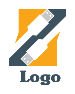 IT logo of network cables inside the rectangle