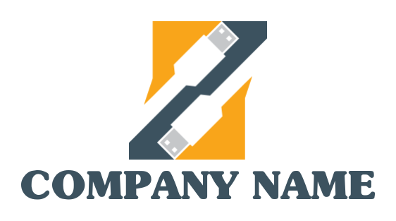 IT logo of network cables inside the rectangle