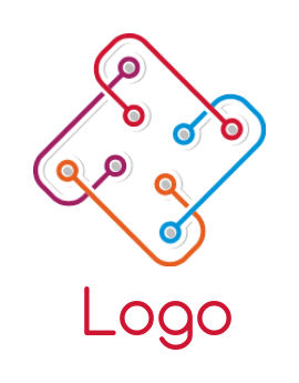 Create an IT logo illustration network wires
