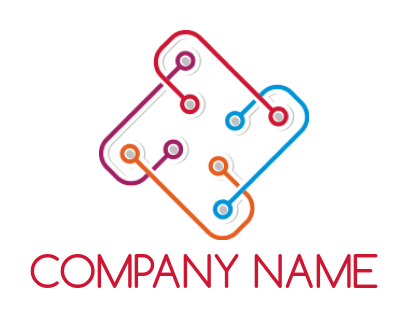 Create an IT logo illustration network wires