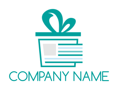 logistics logo maker newspaper gift box