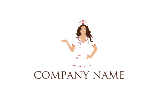 make medical logo nurse in uniform - logodesign.net