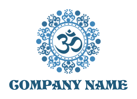 make a spirituality logo Om symbol ornamental circle - logodesign.net