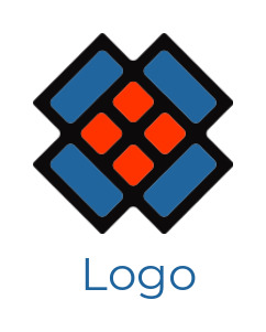 design a storage logo open square box forming cross sign