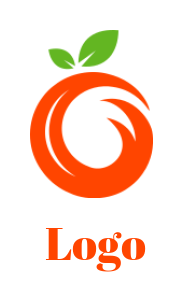 orange with leafs letter o