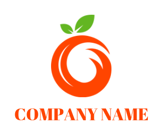 Letter O logo template orange with leaves letter o - logodesign.net