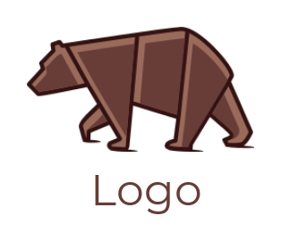 make an animal logo origami bear - logodesign.net